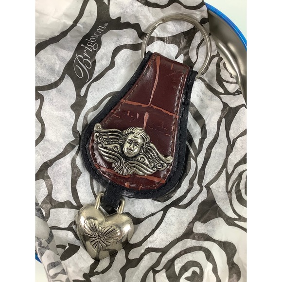Brighton Heart and Angel Leather Keychain in presentation box EUC - Picture 8 of 12